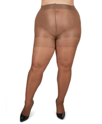Plus Size Curvy Silky Sheer Control Top Pantyhose MM-2240	