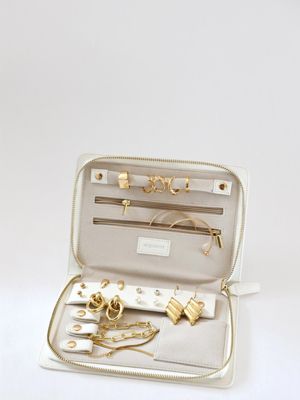 Travel Jewelry Organizer White