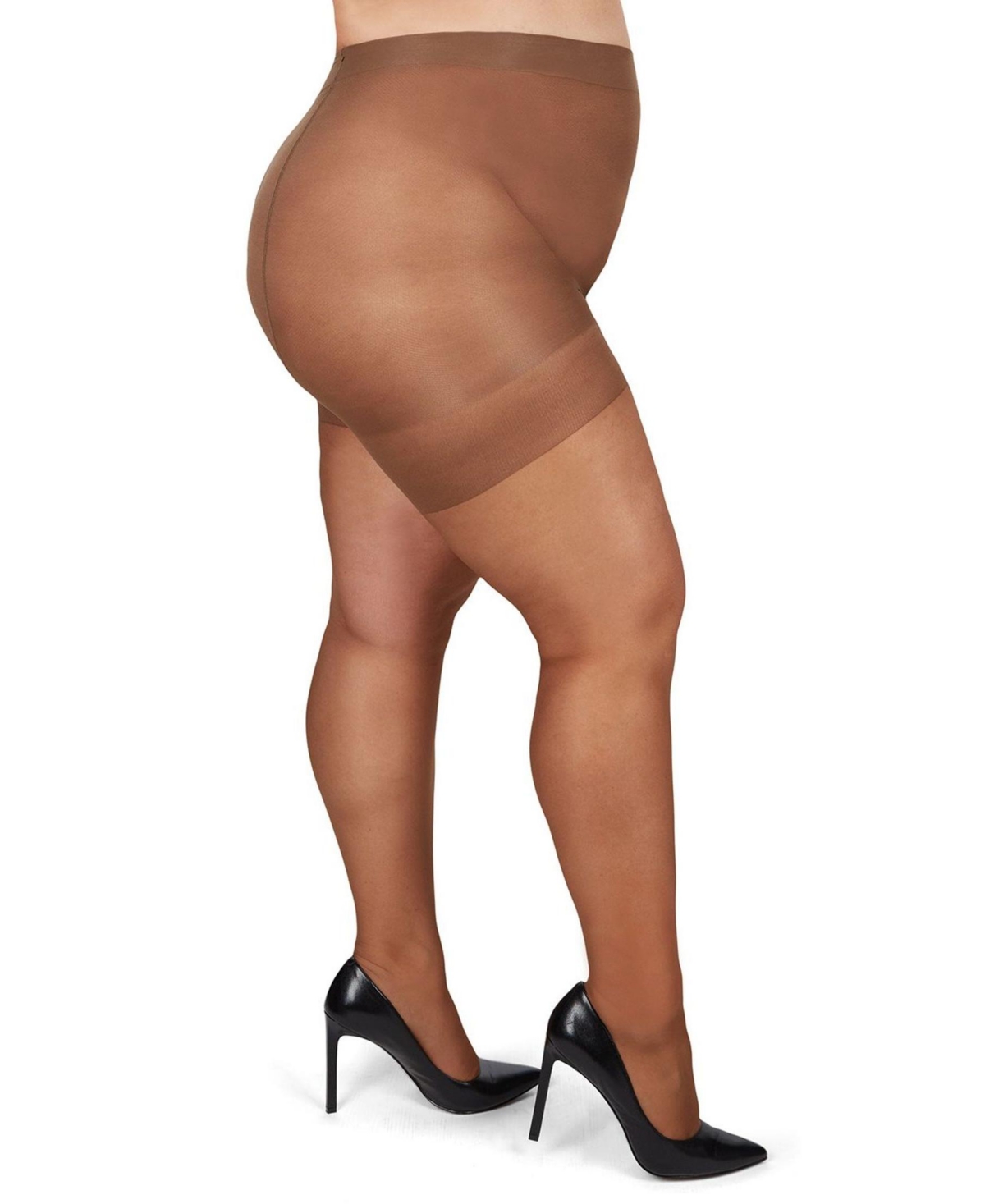 Memoi Plus Size Curvy Silky Sheer Control Top Pantyhose Mm-2210 In Utopia