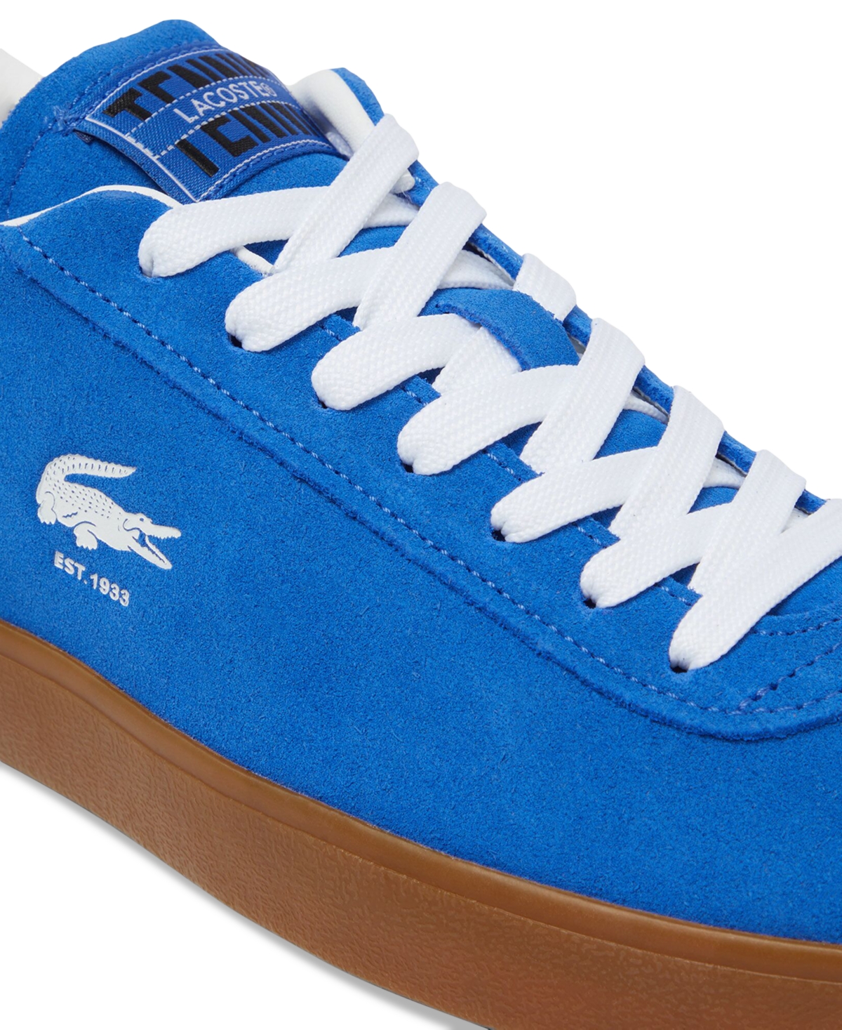 Lacoste Men's Baseshot Suede Sneakers - 9.5 In Blue,gum