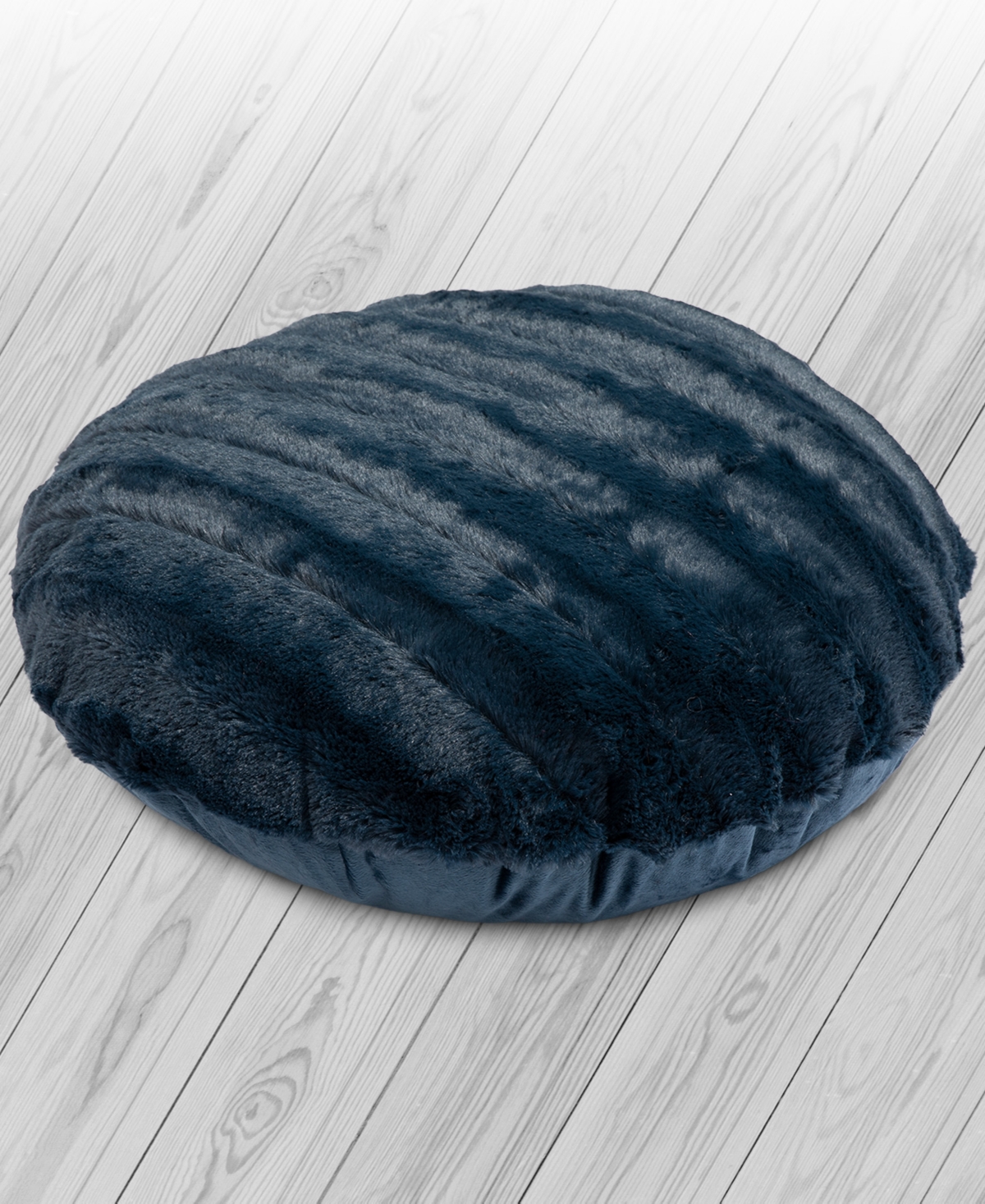 Cheer Collection Decorative Round Pillow Set, 18" X 18" In Blue