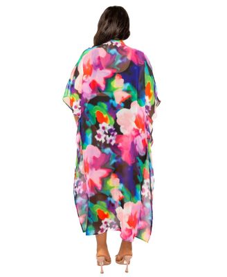 Women's Plus Size Print Shirtdress Cover Up