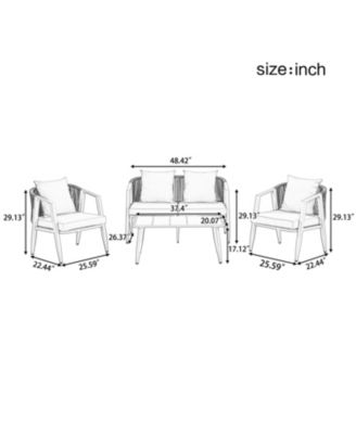 Durable and Comfortable Outdoor Seating Set,Suitable for Patios, Lawns, and Poolsides