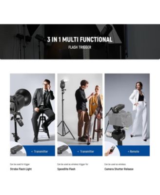 FC-16 2.4G Wireless Camera Shutter Studio Flash Trigger with Two Receivers, Compatible with Canon Rebel T3 XS T4i T3i T2i Xsi EOS 1100D Mark IV 1D Mark III 5D Mark III 5D Mark II 50D 40D