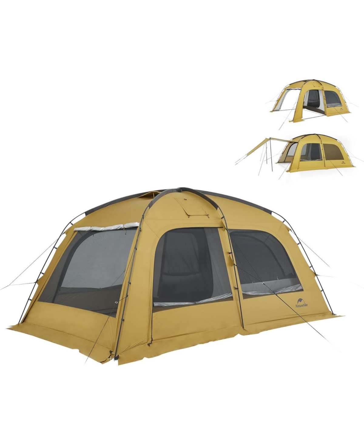 Dune Hot Tent with Stove Jack, 2-3 Person Waterproof 4 Season Tent, Windproof Cold Weather Winter Tent - Yellow