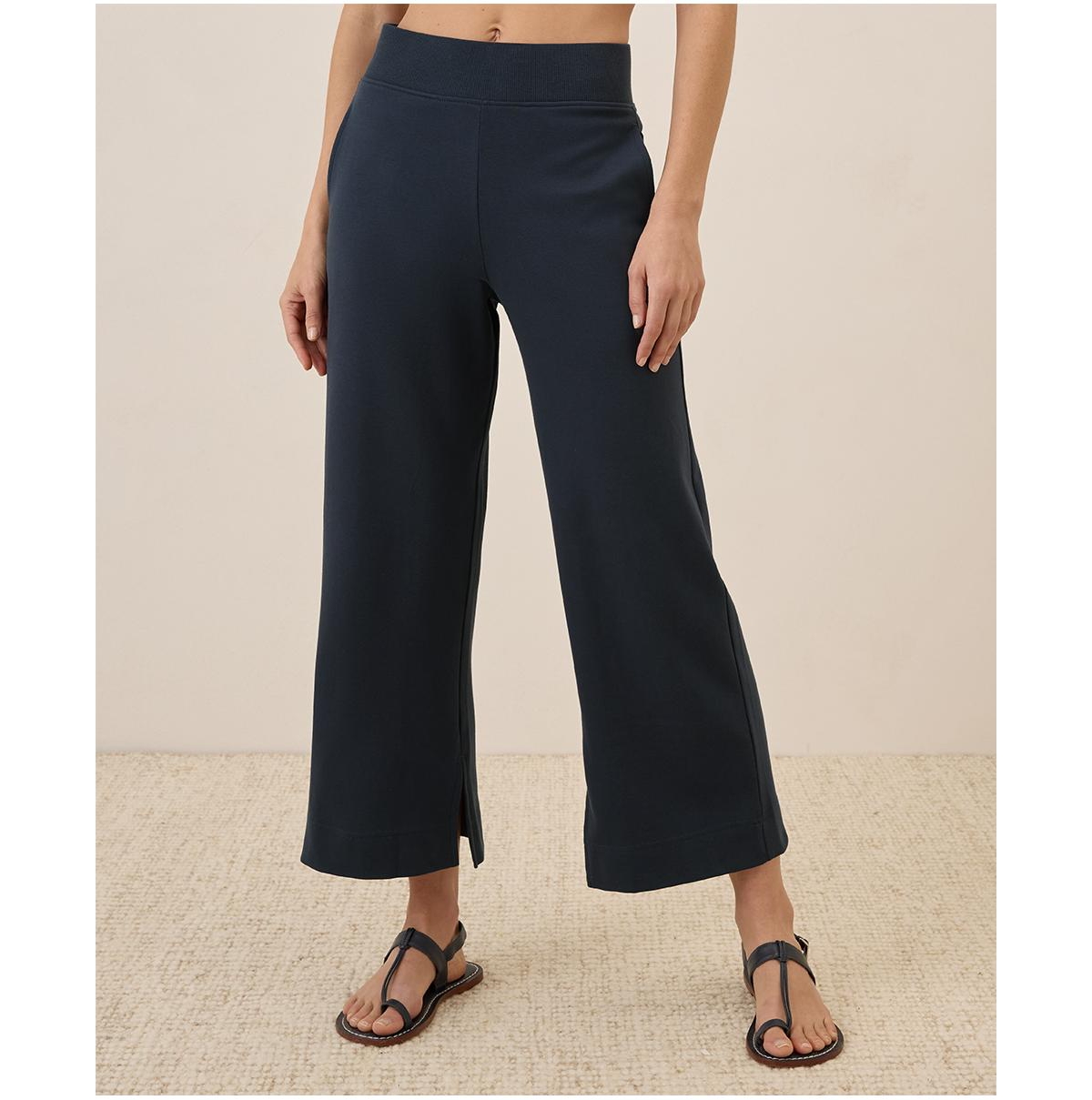 Women's Organic Cotton Airplane Wide Leg Pant - 29&#x22; Inseam - Midnight blue