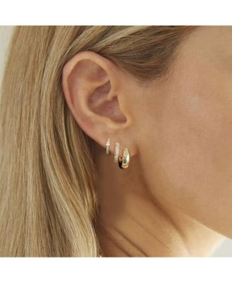 Dainty Huggie Hoop Earrings -3 Pairs