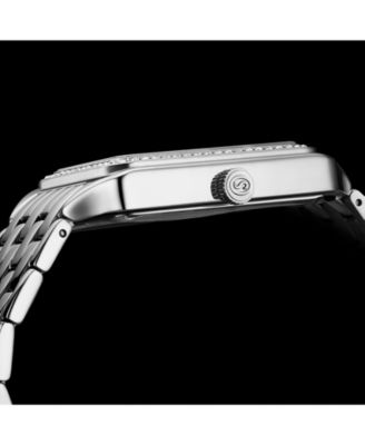 Lustra 32mm Rectangle Quartz Fashion Watch with Crystals