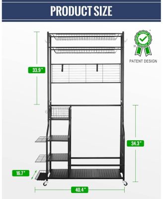 160 lbs. Weight Capacity 2 Golf Bags Sport Storage Stand Golfing Equipment Accessories Storage Rack Organizer