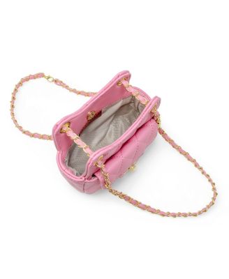 Girls Tiny Quilted Treasure Purse, Pink