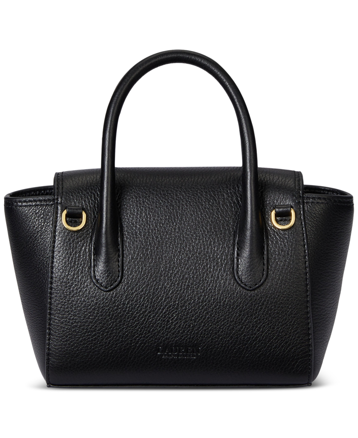 Ralph Lauren Pebbled Leather Small Tanner Satchel