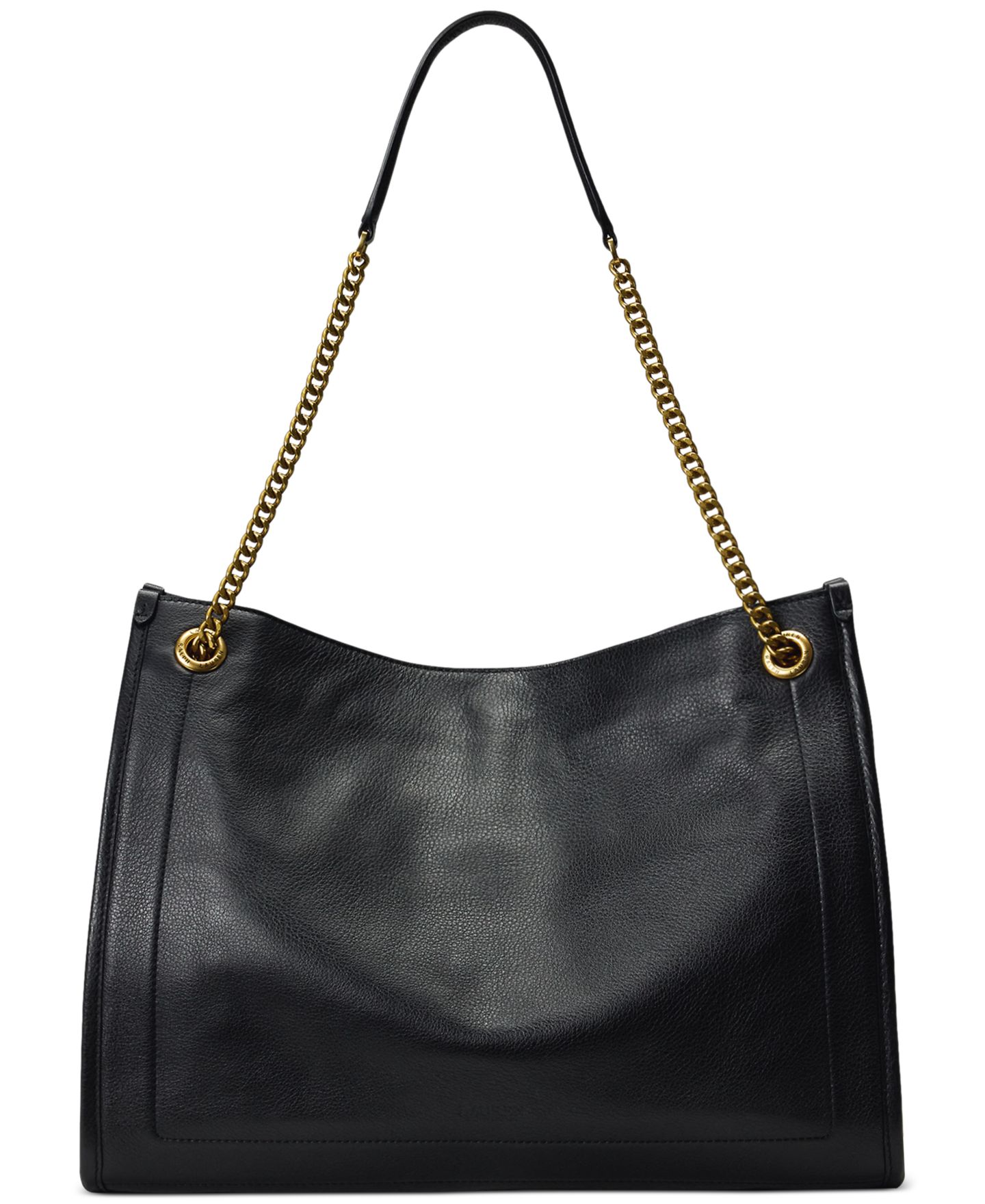 Женская сумка Lauren Ralph Lauren Bradley Large Pebbled Leather, цвет: Чёрный — фото 8