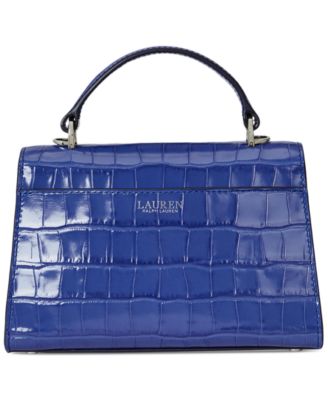 Lauren Ralph Lauren Crocodile-Embossed Leather Small Farrah