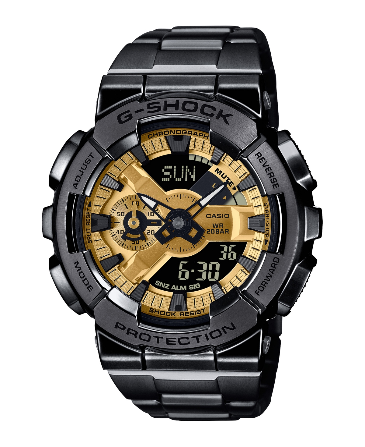 Men's Quartz Black Ip Stainless Steel Watch, 48.8mm - Black