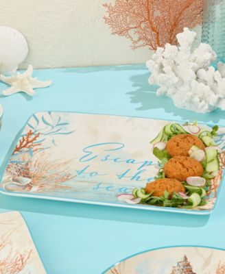 Escape to the Sea Rectangular Platter