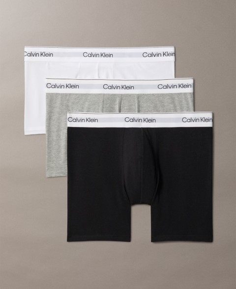 Трусы-боксеры Icon для мужчин, хлопок, стрейч, 3 шт. — Calvin Klein