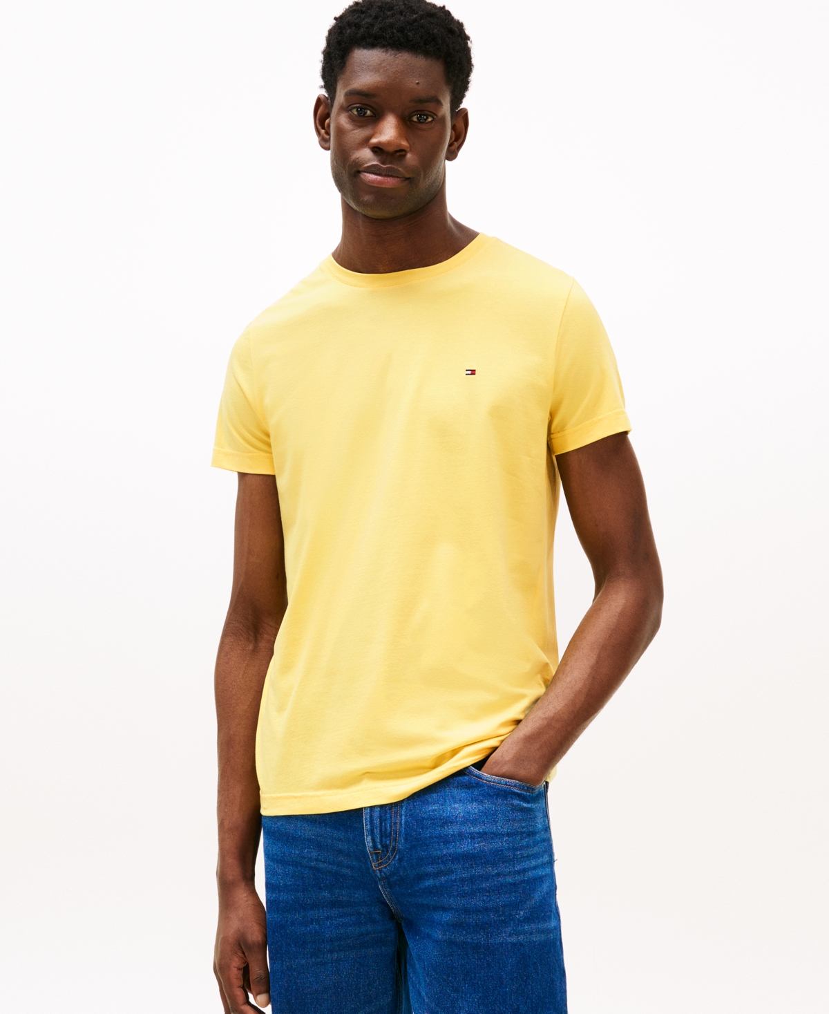 Tommy Hilfiger Men's Stretch Cotton Slim-fit T-shirt