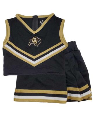 Little King - Girls Youth Black Colorado Buffaloes 2-Piece Cheer Set