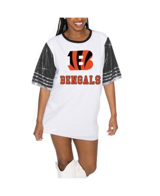Gameday Couture - Women's White/Black Cincinnati Bengals Bling It Full Sequin Jersey Dress