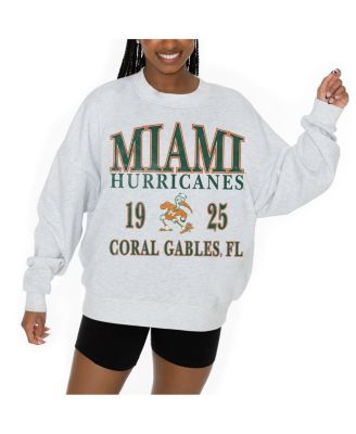 Gameday Couture - Women's Ash Miami Hurricanes Premium Fleece Pullover Sweatshirt