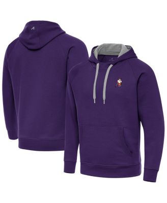 Antigua - Men's Purple Clemson Tigers Golfer Victory Raglan Pullover Hoodie