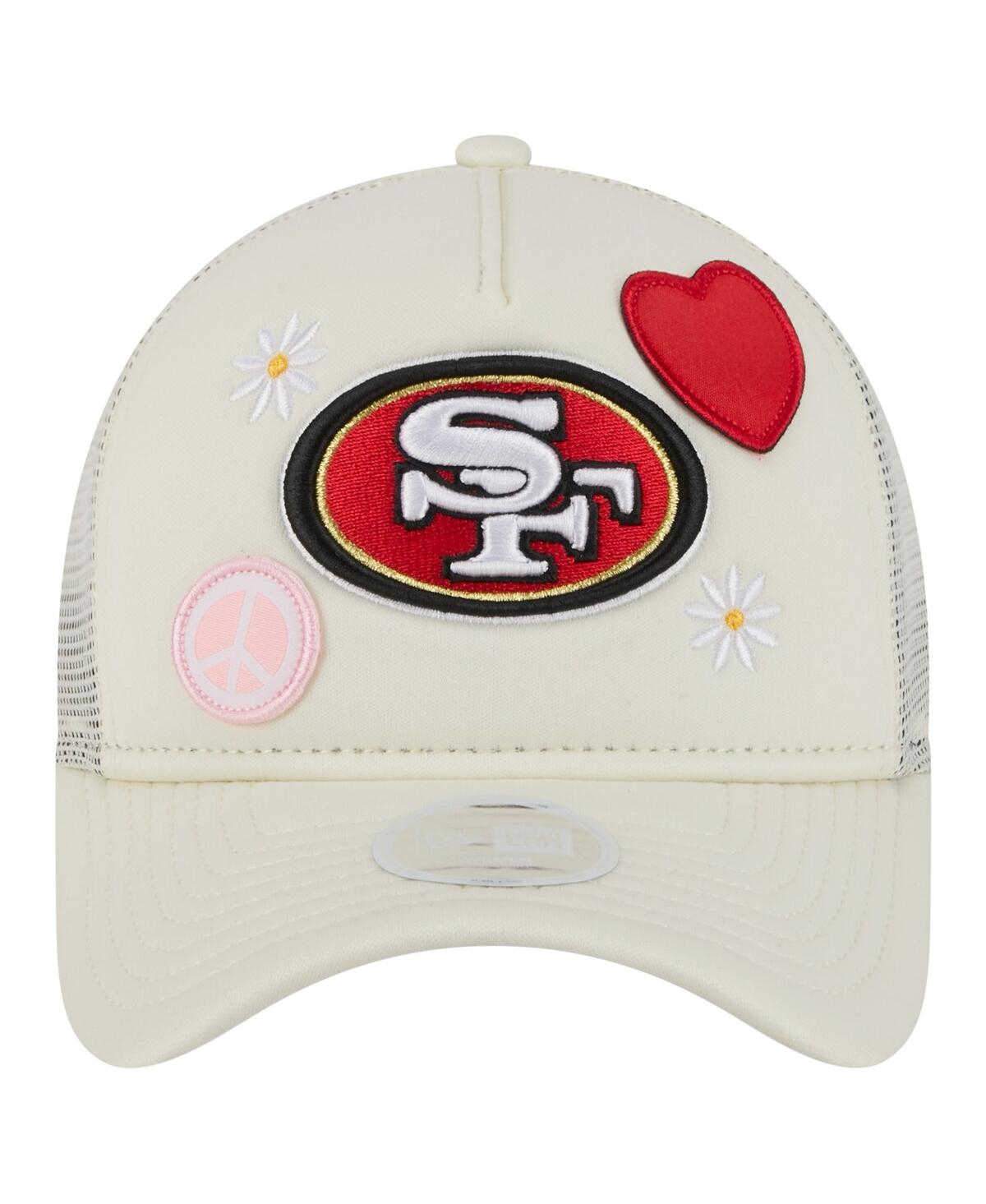 New Era Women's Cream San Francisco 49ers All Love 9forty Adjustable Trucker Hat In Cream