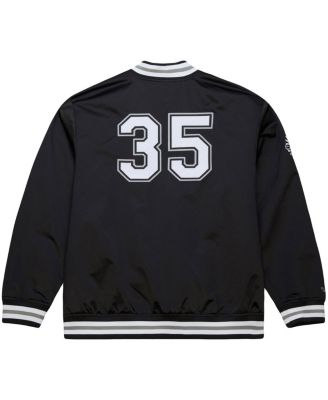 Men's Frank Thomas Black Chicago White Sox Legends Collection Vintage Satin Full-Snap Jacket