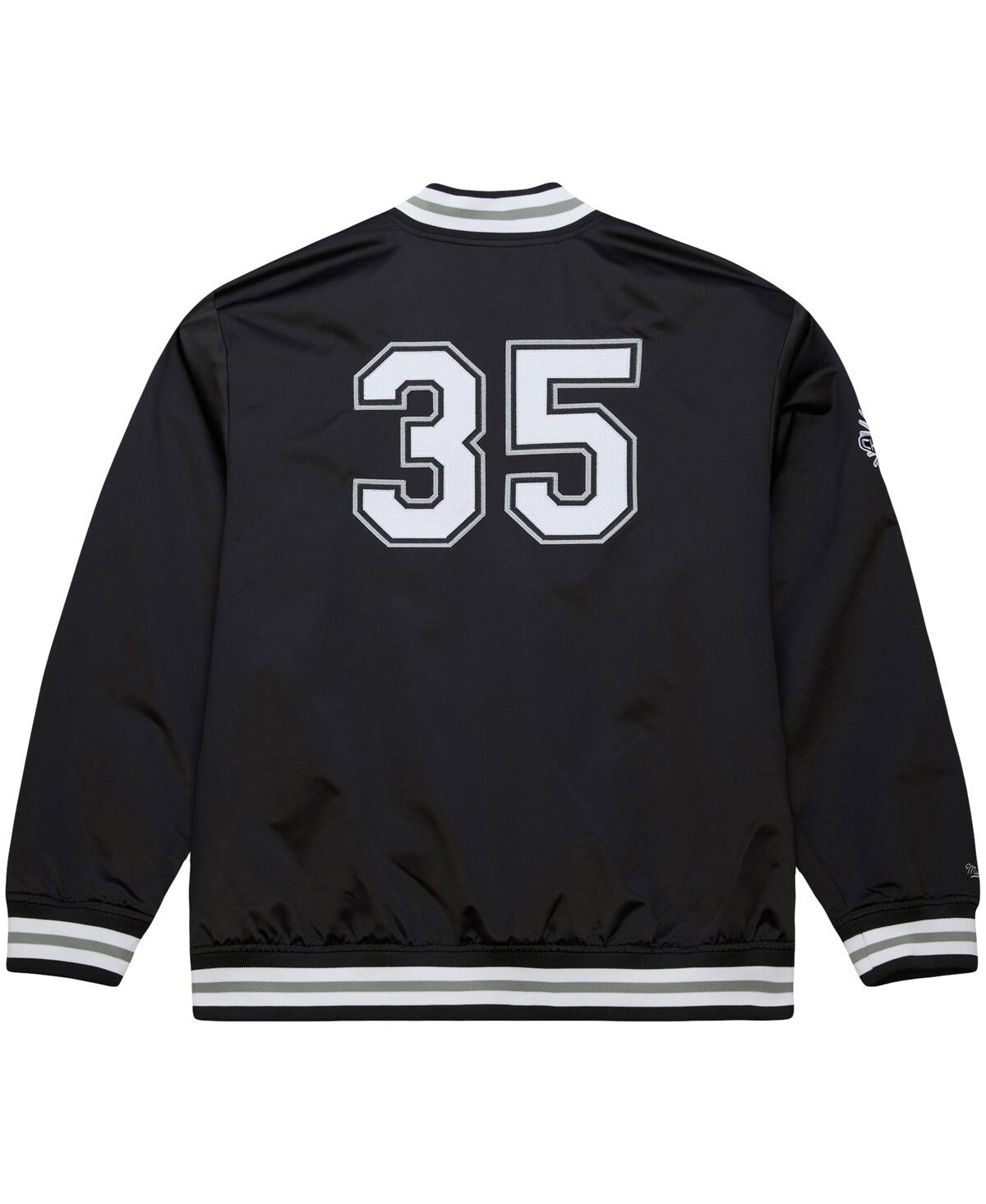 Mitchell & Ness Men's Frank Thomas Black Chicago White Sox Legends Collection Vintage Satin Full-snap Jacket In Black