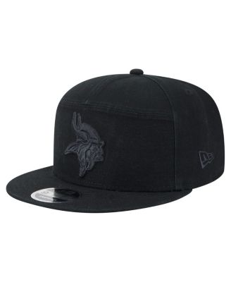 New Era - Men's  Black Minnesota Vikings Adventure Canvas Split Panel 9FIFTY Snapback Hat