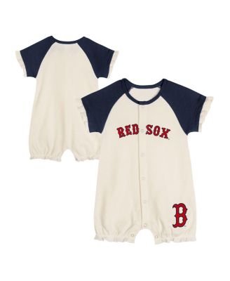 Outerstuff - Infant White Boston Red Sox Slide Run Raglan Coveralls