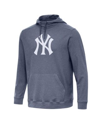 Antigua - Men's Heather Navy New York Yankees Cloud Pullover Hoodie