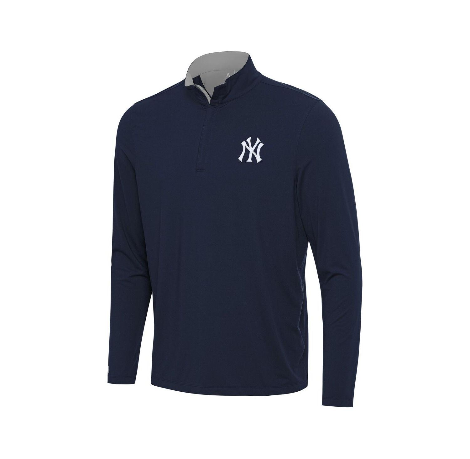 Men's Navy New York Yankees Content Quarter-Zip Top