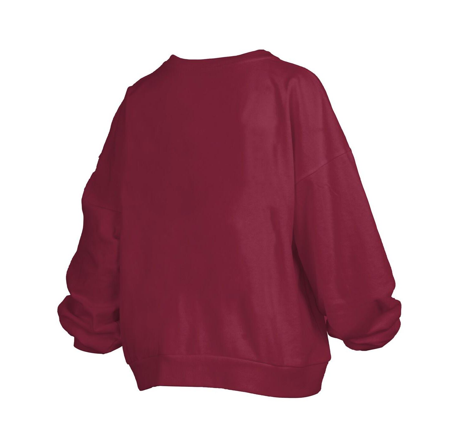Women's Garnet South Carolina Gamecocks Janise Arch Over Logo Waist Length Oversized Pullover Sweatshirt