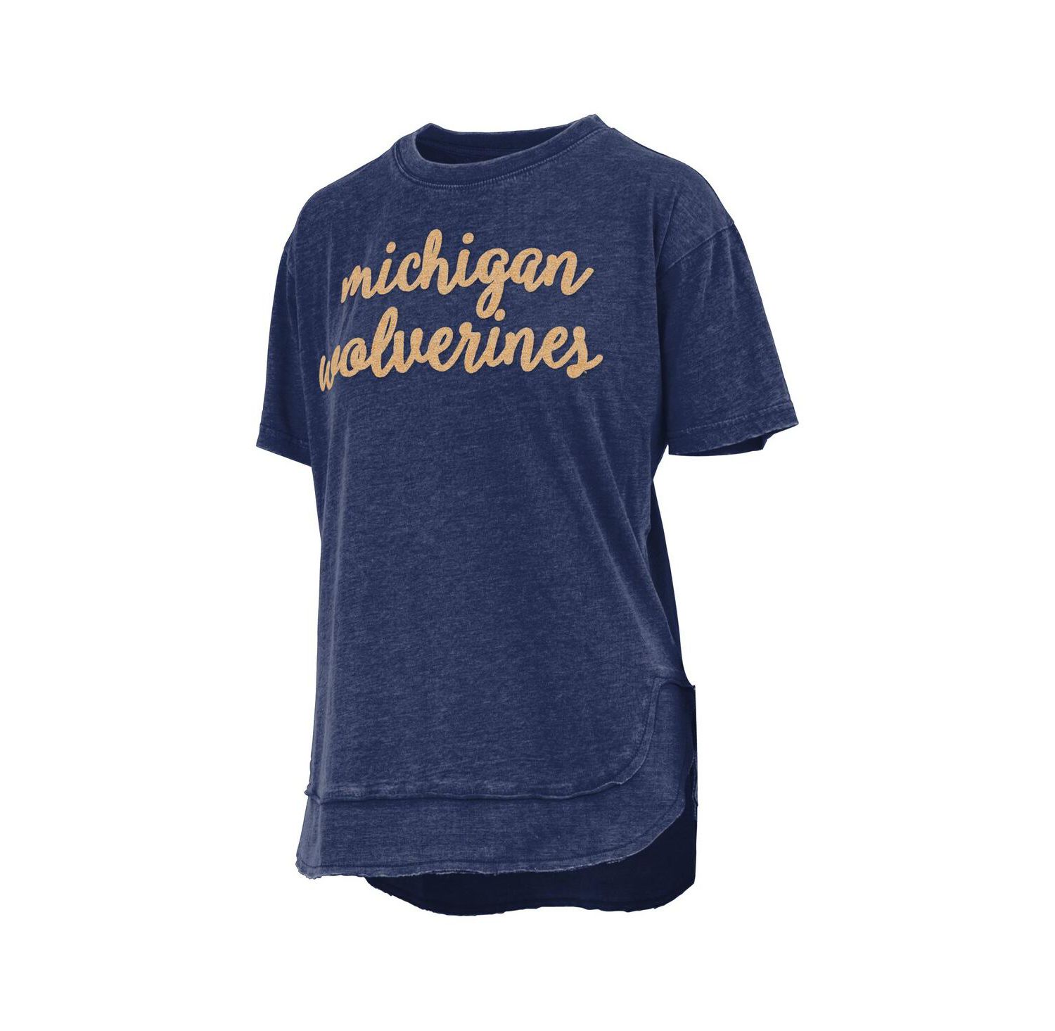 Women's Navy Michigan Wolverines Poncho T-Shirt