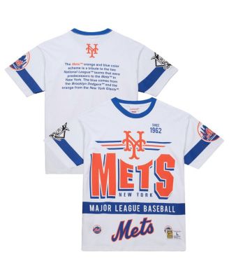 Mitchell & Ness - Men's  White New York Mets Cooperstown Collection Team Origins Premium T-Shirt