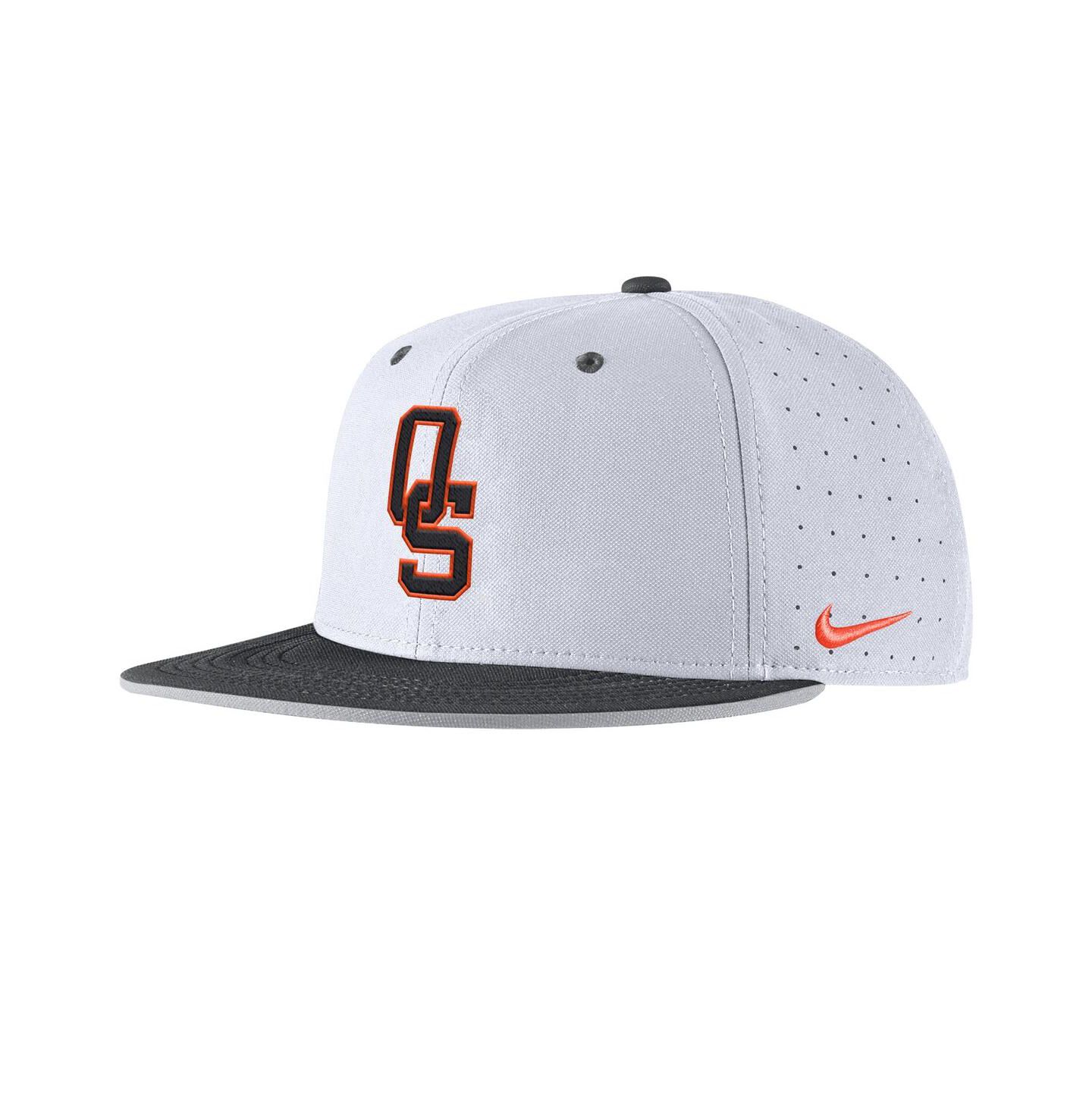 Мужская кепка Nike White Oklahoma State Cowboys On-Field True Performance Baseball Fitted Hat — фото 1