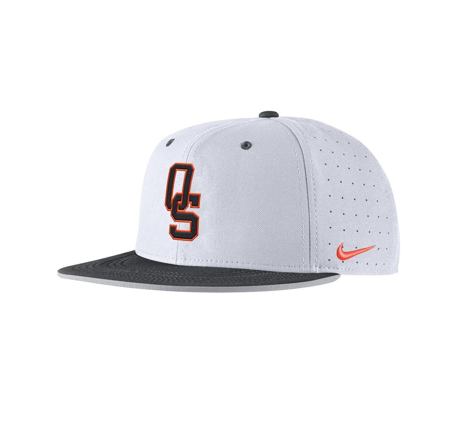 Men's White Oklahoma State Cowboys On-Field True Performance Baseball Fitted Hat