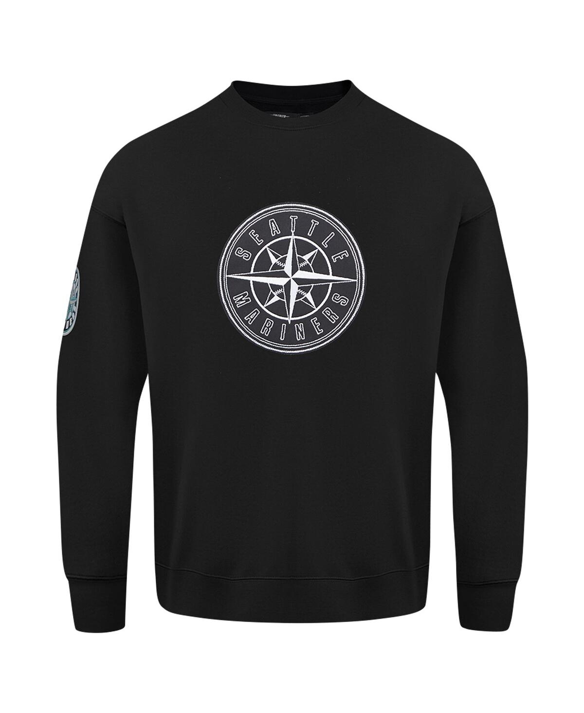 Shop Pro Standard Men's Black Seattle Mariners Paint The City Dropped Shoulder Pullover Sweatshirt