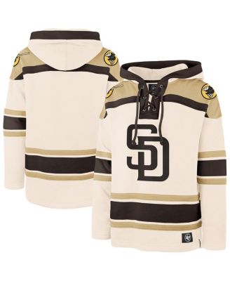 '47 Brand - Men's Cream San Diego Padres Superior Lacer Pullover Hoodie
