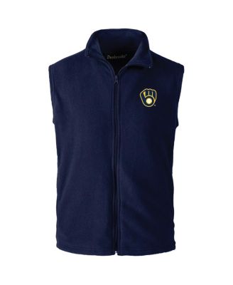 Dunbrooke - Men's&nbsp; Navy Milwaukee Brewers Full-Zip Vest