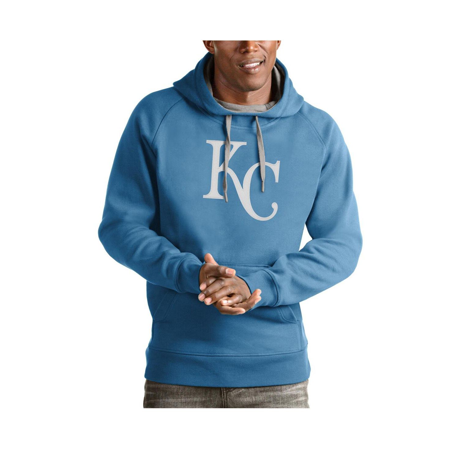 Men's Light Blue Kansas City Royals Victory Pullover Team Logo Hoodie