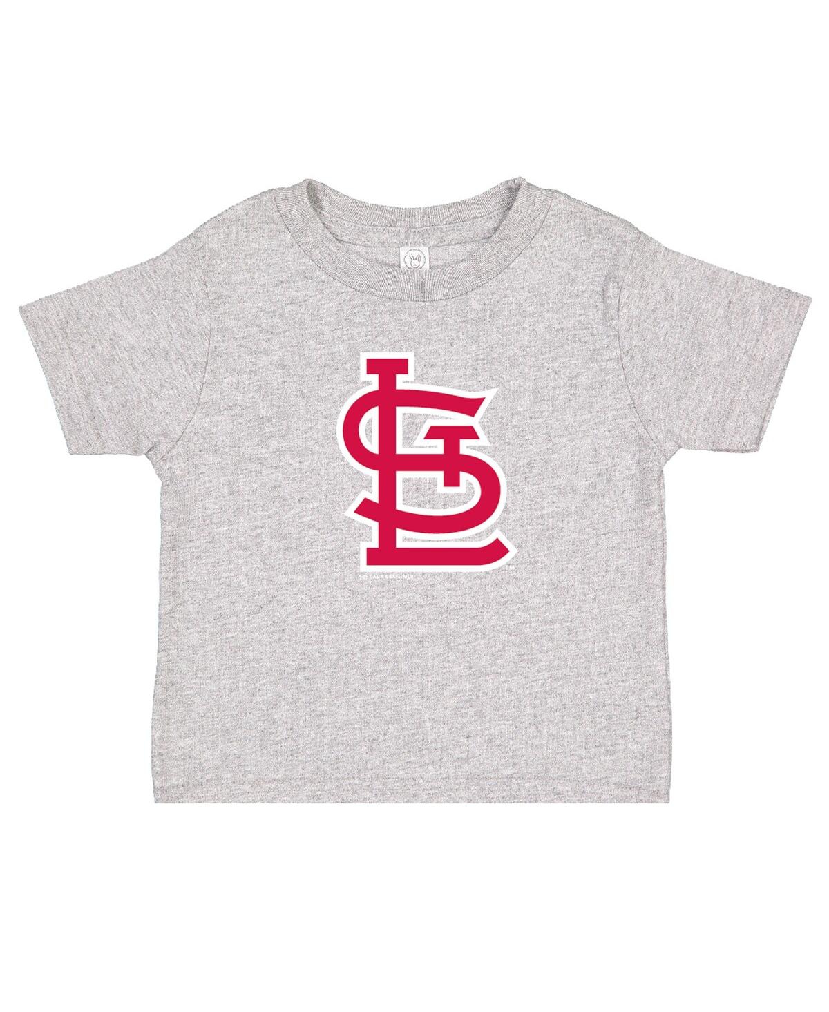 Soft As A Grape Toddler Red/heather Gray St. Louis Cardinals Cooperstown Collection T-shirt, Set Of 2 In Red,heather Gray