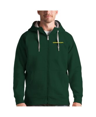 Antigua - Men's Green Oregon Ducks Victory Full-Zip Hoodie