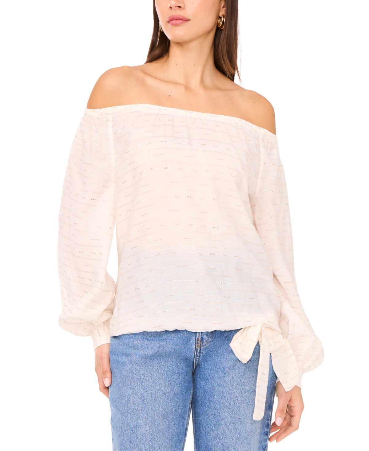 Vince Camuto Women's Off-the-shoulder Blouson-sleeve Top