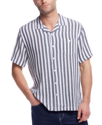 Weatherproof Vintage - Men's Airtex Short Sleeve Striped Button-Front Camp Shirt