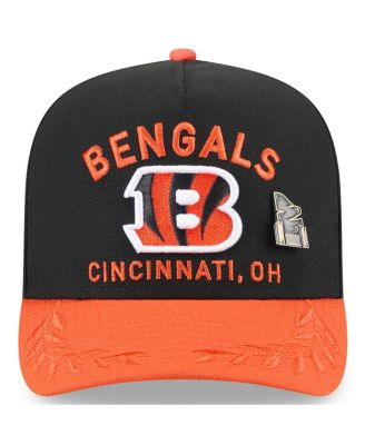 Men's Black/Orange Cincinnati Bengals 2025 NFL Draft On Stage A-Frame 59FIFTY Fitted Hat
