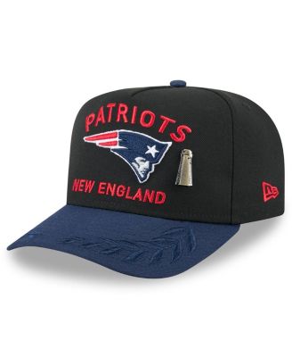New Era - Men's Black/Navy New England Patriots 2025 NFL Draft On Stage A-Frame 59FIFTY Fitted Hat