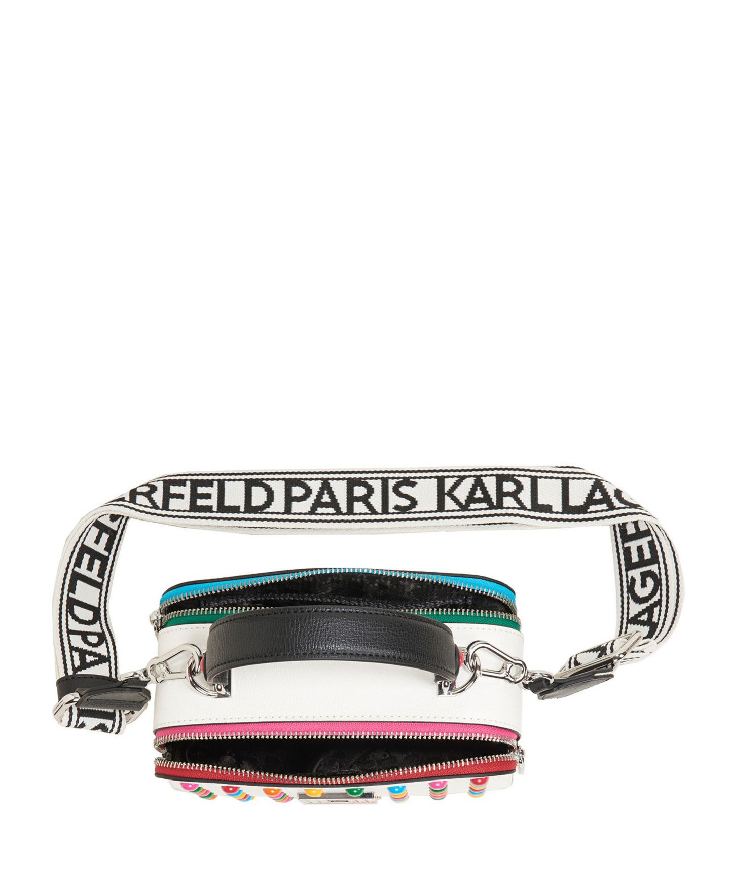 Женская сумка KARL LAGERFELD PARIS Simone Camera Crossbody, цвет: Белый разноцветный — фото 3