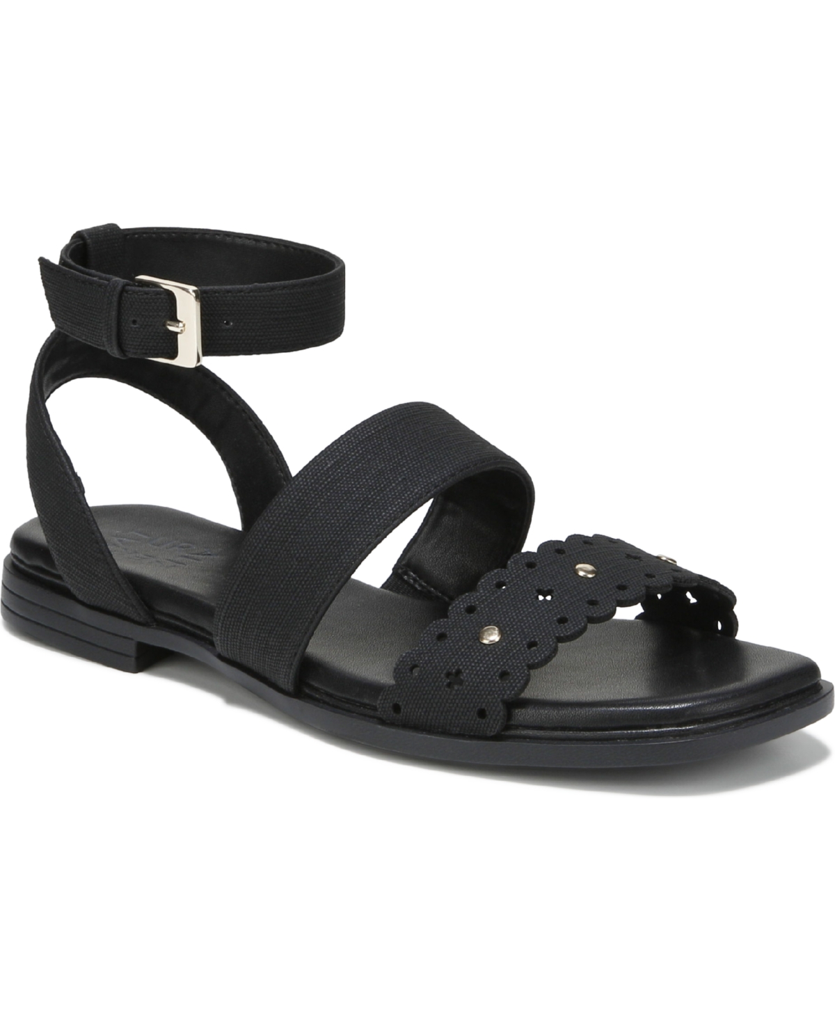 Naturalizer Gana Sandal In Black Faux Leather