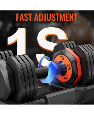 55LB 5-in-1 Adjustable Dumbbell – Anti-Slip Metal Handle, Quick Weight Change for Full-Body Home Gym Workouts